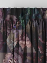 Graham & Brown Amethyst Purple Timepiece Made to Measure 100% Cotton Curtains - Image 2 of 8