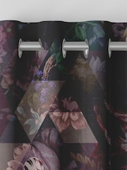 Graham & Brown Amethyst Purple Timepiece Made to Measure 100% Cotton Curtains - Image 6 of 8