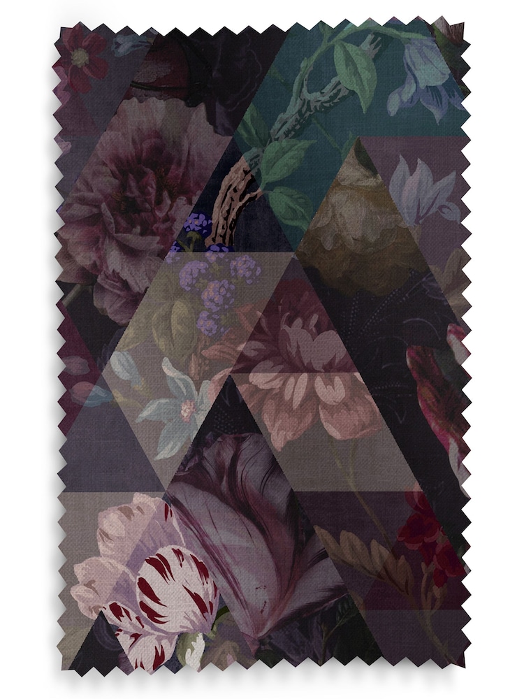 Graham & Brown Amethyst Purple Timepiece Made to Measure 100% Cotton Curtains - Image 8 of 8
