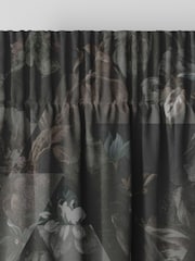 Graham & Brown Black Moonstone Timepiece Made to Measure 100% Cotton Curtains - Image 5 of 8