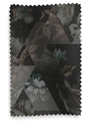 Graham & Brown Black Moonstone Timepiece Made to Measure 100% Cotton Curtains - Image 8 of 8