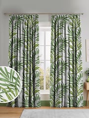 Graham & Brown Lush Green Yasuni Made to Measure 100% Cotton Curtains - Image 1 of 8