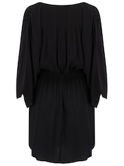 Pour Moi Black LENZING™ ECOVERO™ Viscose Crinkle O Ring Beach Cover-Up - Image 4 of 4