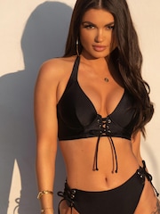 Pour Moi Black Halterneck India Bikini - Image 1 of 5