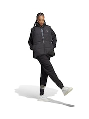 adidas Originals Abstract Animal Print Reversible Black Vest - Image 7 of 8