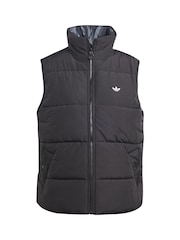 adidas Originals Abstract Animal Print Reversible Black Vest - Image 8 of 8