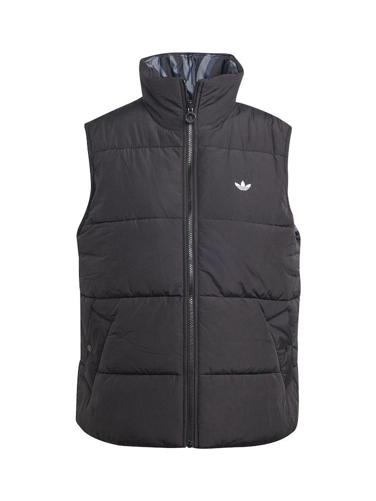 adidas Originals Abstract Animal Print Reversible Black Vest - Image 8 of 8