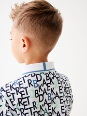 modra/bela - Baker by Ted Baker polo majice s potiskom 100% bombaža - Slika 4 iz 9