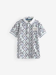 modra/bela - Baker by Ted Baker polo majice s potiskom 100% bombaža - Slika 5 iz 9
