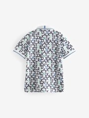 modra/bela - Baker by Ted Baker polo majice s potiskom 100% bombaža - Slika 6 iz 9