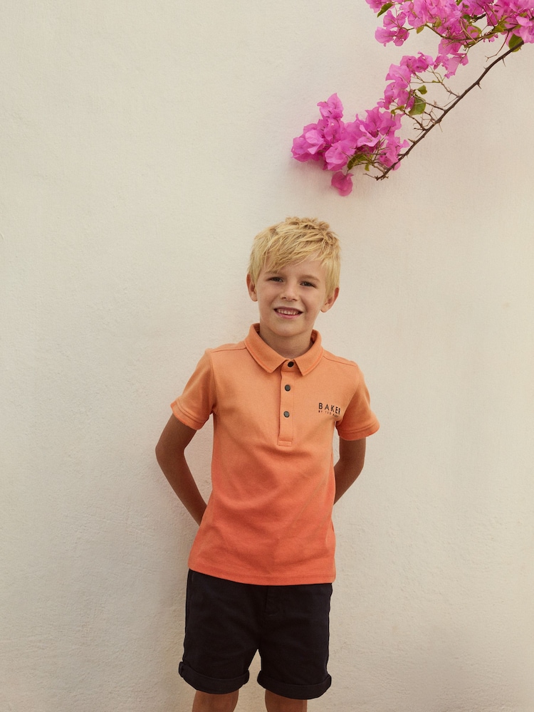 Baker by Ted Baker Ombre 100% Cotton Polo Shirt - Image 1 of 10 Baker by Ted Baker Ombre 100% Cotton Polo Shirt - Image 1 of 10