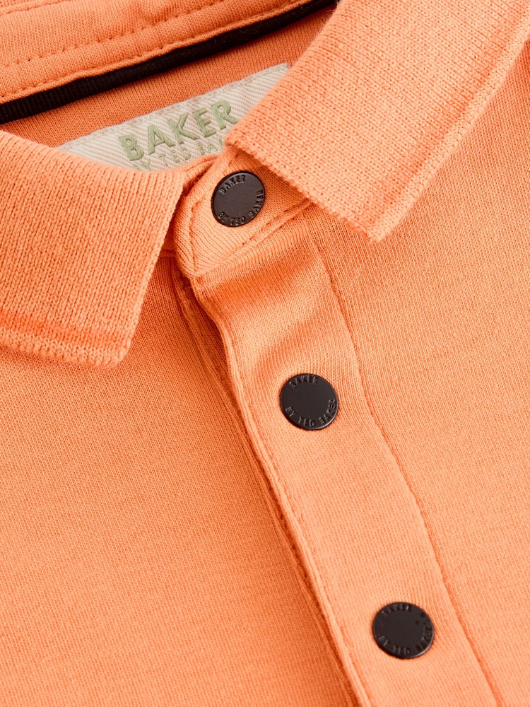 Baker by Ted Baker Ombre 100% Cotton Polo Shirt - Image 10 of 10 Baker by Ted Baker Ombre 100% Cotton Polo Shirt - Image 10 of 10