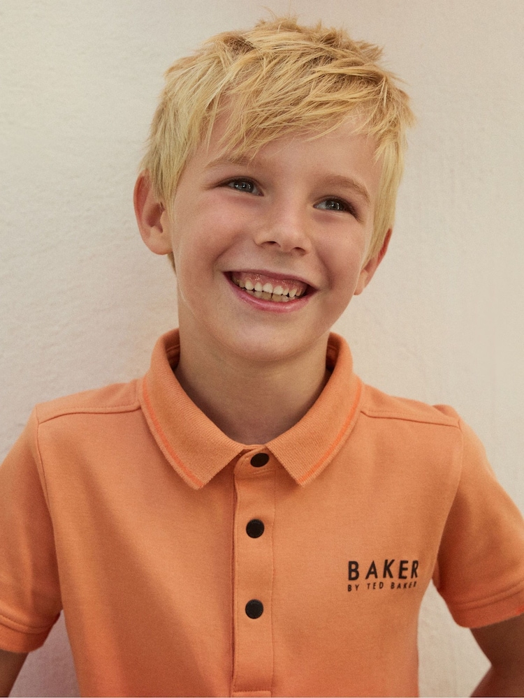 Baker by Ted Baker Ombre 100% Cotton Polo Shirt - Image 2 of 10 Baker by Ted Baker Ombre 100% Cotton Polo Shirt - Image 2 of 10