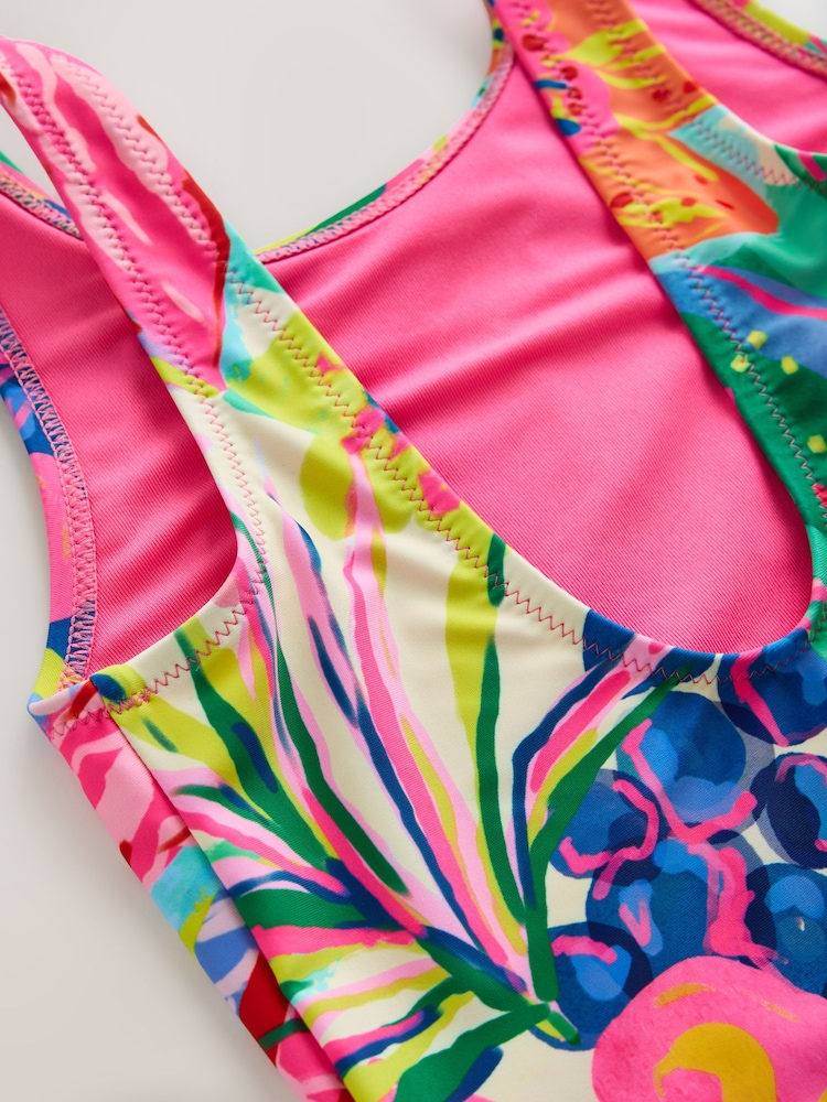 Bright Tropical Scoop Neck Swimsuit (3-16yrs) - Image 4 of 4 Bright Tropical Scoop Neck Swimsuit (3-16yrs) - Image 4 of 4