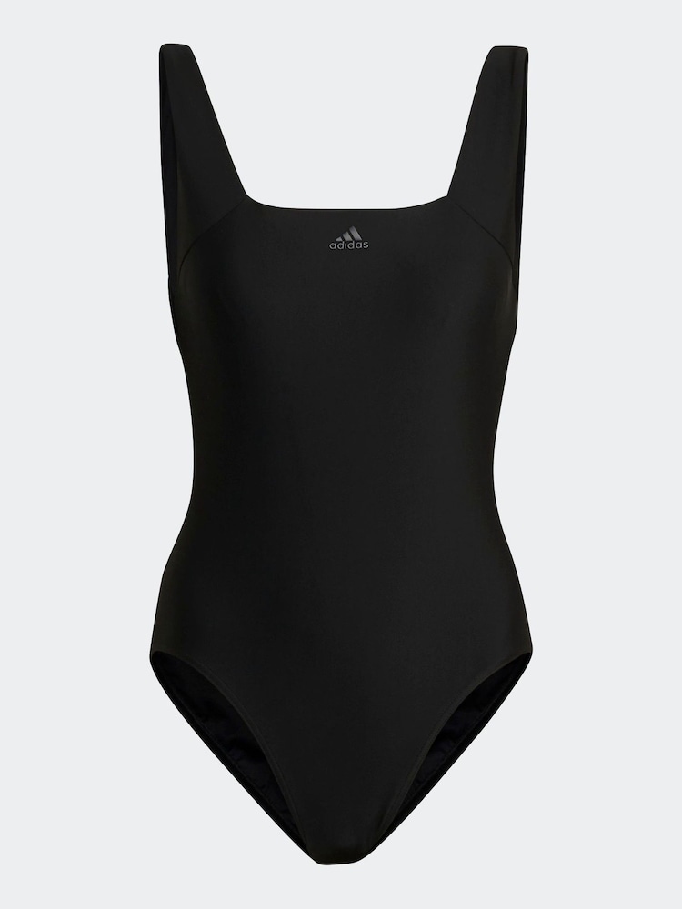 adidas Dark Black Sportswear Adult Iconisea Premium Swimsuit - Image 7 of 7