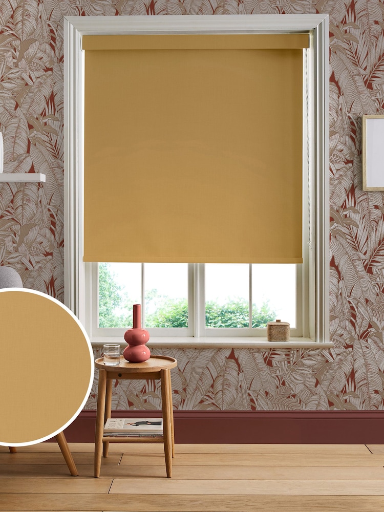 Graham & Brown Yellow Turmeric Made to Measure Roller Blind - Image 1 of 6