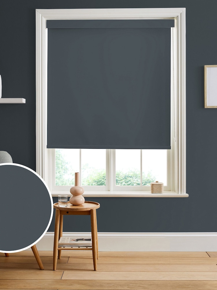 Graham & Brown Black Drama Made to Measure Roller Blind - Image 1 of 6