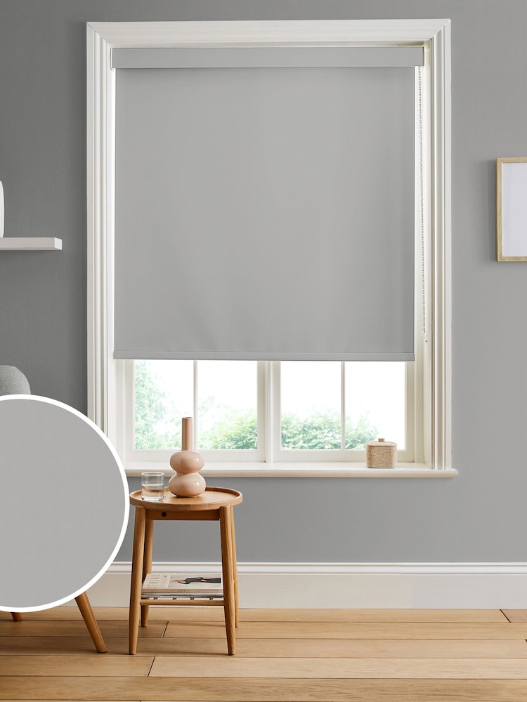 Graham & Brown Grey Indian Made to Measure Roller Blind - Image 1 of 6