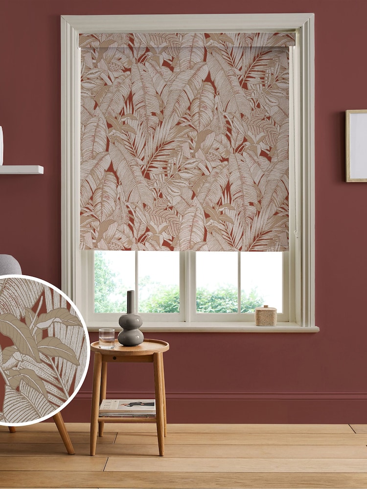 Graham & Brown Alizarin Red Paradys Made to Measure Roller Blind - Image 1 of 6