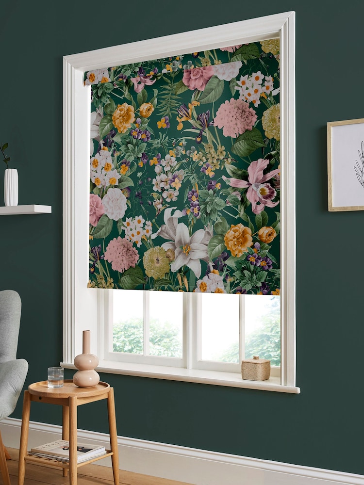 Graham & Brown Emerald Green Glasshouse Made to Measure Roller Blind - Image 2 of 6