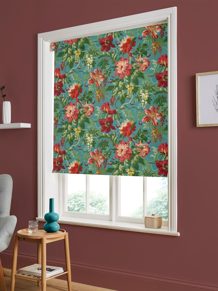 Graham & Brown Botanico Blue Florenzia Made to Measure Roller Blind - Image 2 of 6