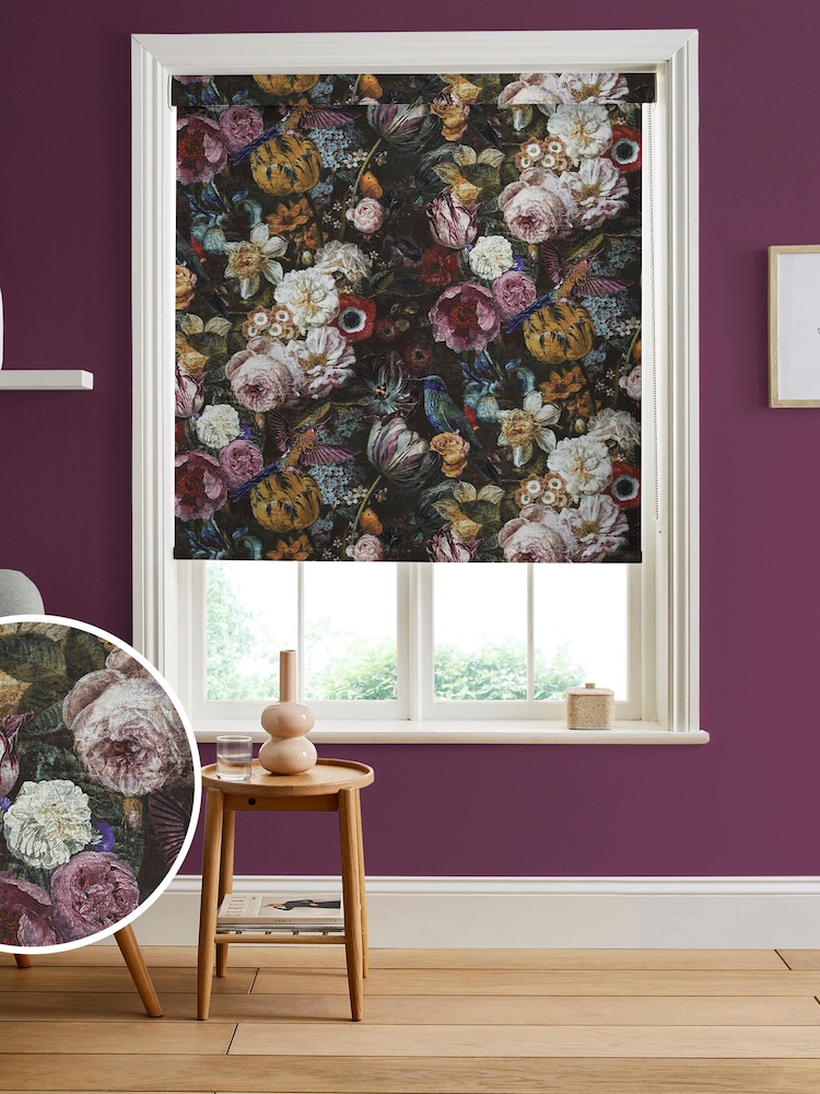 Graham & Brown Black Allure Made to Measure Roller Blind - Image 1 of 6