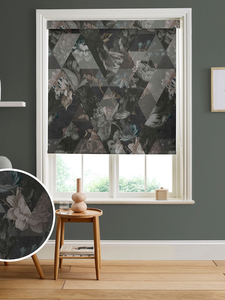 Graham & Brown Moonstone Grey Timepiece Made to Measure Roller Blind - Image 1 of 6