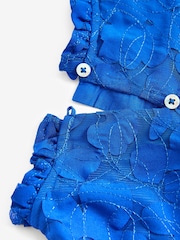 Kobaltblau - Strukturiertes Partykleid (3–16J.) - Bild 8 von 8