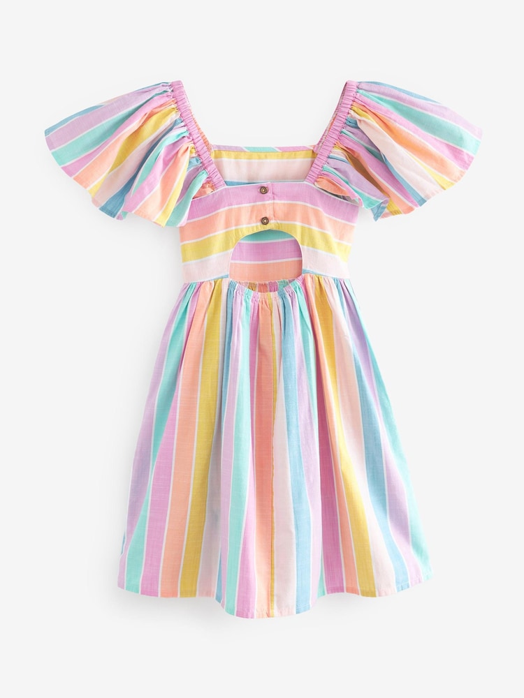 Regenbogenfarben gestreift - Kleid mit Flügelärmeln (3–16 Jahre) - Bild 6 von 6