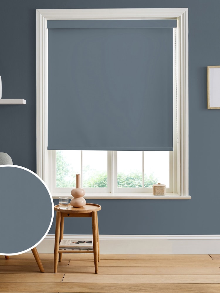 Graham & Brown Blue Benjamin Made to Measure Roller Blind - Image 1 of 6