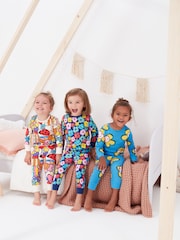 Personnage Floral multicolore brillant - 3 Lot 100% Cotton Se blottir Pyjamas (9mths-8yrs) - Image 1 de 5