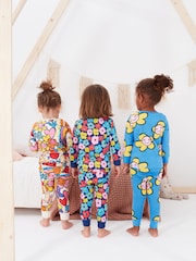 Personnage Floral multicolore brillant - 3 Lot 100% Cotton Se blottir Pyjamas (9mths-8yrs) - Image 2 de 5