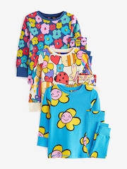 Personnage Floral multicolore brillant - 3 Lot 100% Cotton Se blottir Pyjamas (9mths-8yrs) - Image 3 de 5