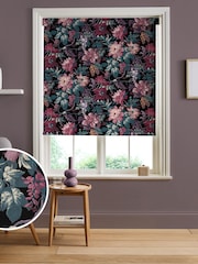 Graham & Brown Nightshade Purple Florenzia Made to Measure Roller Blind - Image 1 of 6