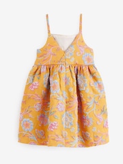 Gelb mit Blumenmuster - Jacquard Partykleid (6-16 Jahre) - Bild 2 von 2