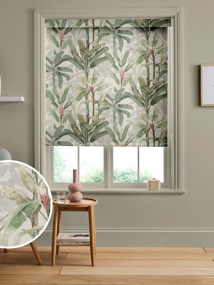 Graham & Brown Powder Natural Borneo Made to Measure Roller Blind - Image 1 of 6