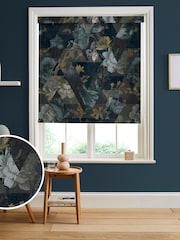 Graham & Brown Midnight Blue Timepiece Made to Measure Roller Blind - Image 1 of 6