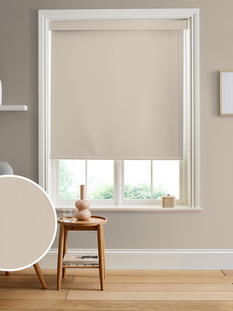Graham & Brown Beige Cream Gobi Made to Measure Roller Blind - Image 1 of 6