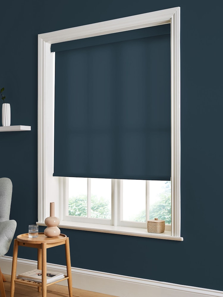 Graham & Brown Blue Majestic Made to Measure Roller Blind - Image 2 of 6