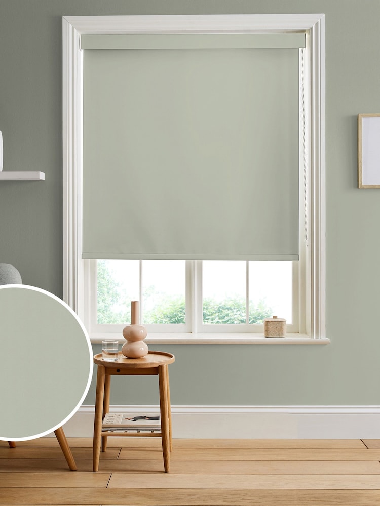 Graham & Brown Whirl Green Whirl Made to Measure Roller Blind - Image 1 of 6