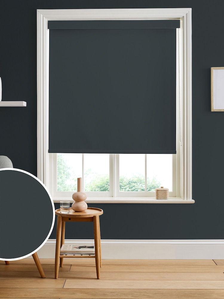 Graham & Brown Black Made to Measure Roller Blind - Image 1 of 6
