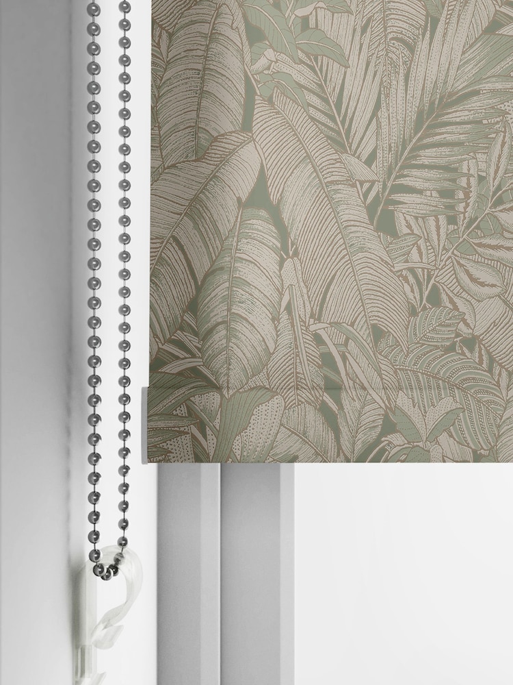 Graham & Brown Sage Green Paradys Made to Measure Roller Blind - Image 5 of 5