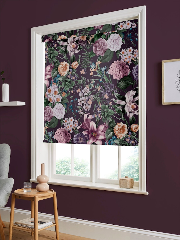 Graham & Brown Amethyst Purple Glasshouse Made to Measure Roller Blind - Image 2 of 6