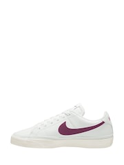 Nike White/Burgundy Court Legacy Trainers - Image 2 of 4
