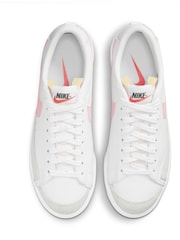 Nike White/Pink Blazer Low Platform Trainers - Image 3 of 8