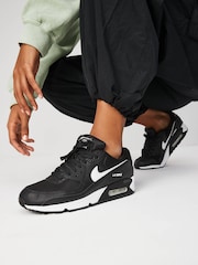 Nike Black/White Air Max 90 Trainers - Image 1 of 8