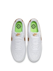 Белый/золотистый - Низкие кроссовки Nike Court Vision - Image 5 of 8