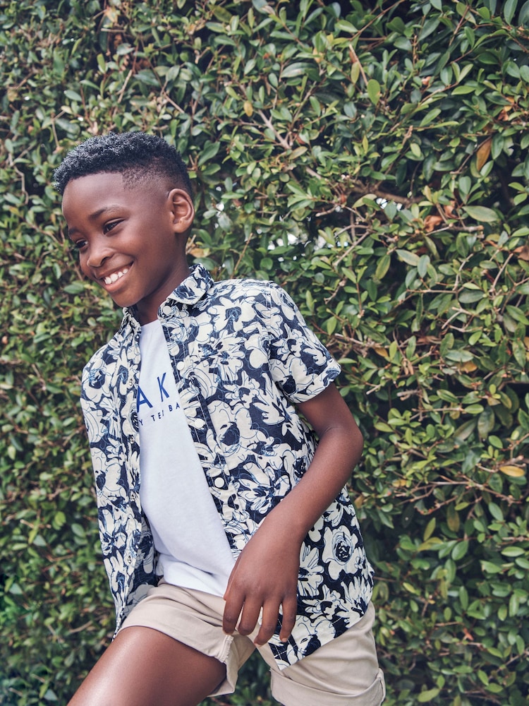 Baker by Ted Baker T-Shirt and Printed Shirt Set - Image 2 of 2 Baker by Ted Baker T-Shirt and Printed Shirt Set - Image 2 of 2
