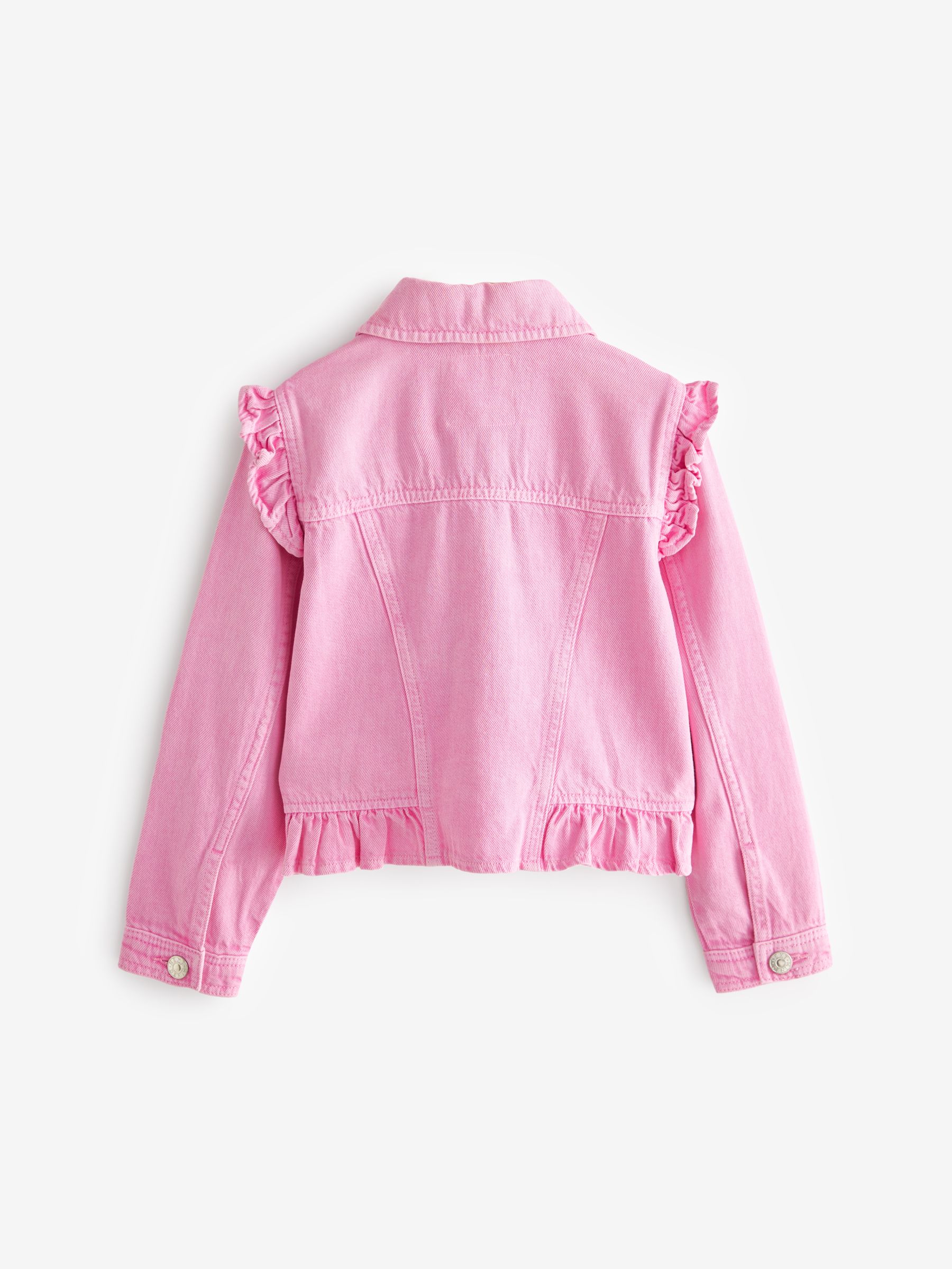 Buy Bright Pink Frill Shoulder Denim Jacket (3-16yrs) from