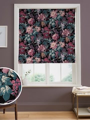 Graham & Brown Nightshade Purple Florenzia Made to Measure Roman 100% Cotton Blind - Image 1 of 6